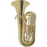 Roy Benson BBb-Tuba TB-312B (Premium Tuba mit variabler Bohrung, Goldmessing Mundrohr, 4 Front Action Ventilen, modernem Design, professioneller Klang und Transportkomfort in Einem)