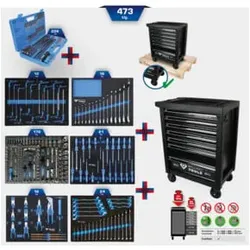 Brilliant Tools Werkstattwagen mit 7 Schubladen und 473 Werkzeugen