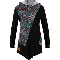 bonprix Kapuzenshirt aus reiner Baumwolle, schwarz, 56/58 (3XL), 100% Baumwolle