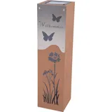 Harms Import Dekosäule Außenleuchte Edelstahl Kunststoff H 57,5 cm 1x LED warmweiß