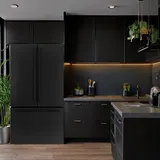 General Electric IO Mabe French Door Kühlschrank INO27JSPF 3BM-DBM, 91 cm, 765 Liter, Mattschwarz Einbau