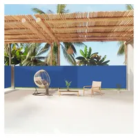 VidaXL Seitenmarkise Ausziehbar Blau 160x1200 cm