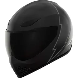 Icon Domain Slabtown, Integralhelm - Schwarz/Dunkelgrau/Carbon - S