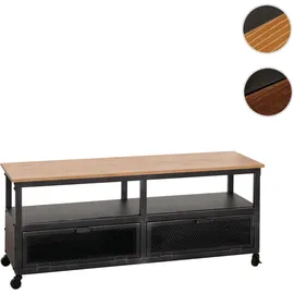 Mendler HWC-N28 Lowboard 55x130x36cm Schwarz/Natur Holz