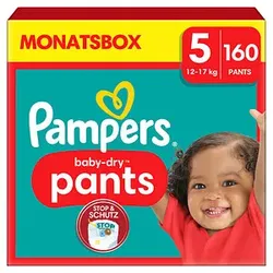 Pampers® Windeln baby-dryTM Monatsbox Größe Gr.5 (12-17 kg) für Babys und Kleinkinder (4-18 Monate), 160 St.