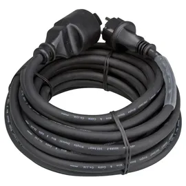 Perel EC10R25STBHQ Strom Verlängerungskabel 16 A Schwarz 10.00 m H05RR-F 3G 2,5 mm2