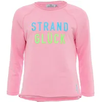 Zwillingsherz Langarmshirt, mit aufgesticktem "Strandglück" Zwillingsherz rosa