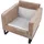 Beliani Sessel VIND Cord 72 x 71 x 70 cm Beige mit Kissen