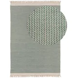 benuta pure Kim Wollteppich 120 x 170 cm Grün/Mint