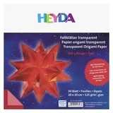 Heyda Faltblätter transparent 20 x 20 cm rot 30 Blatt