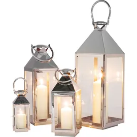 Kare Laterne Giardino Edelstahl/Glas Silver