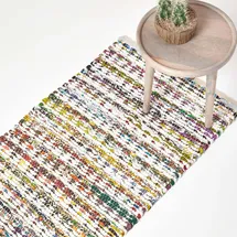 Homescapes - Bunter Handgewebter Chindi-teppich aus Baumwolle, 66 x 200 cm,