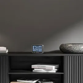 KIENZLE Digitaler Funkwecker Horizontal schwarz/silber