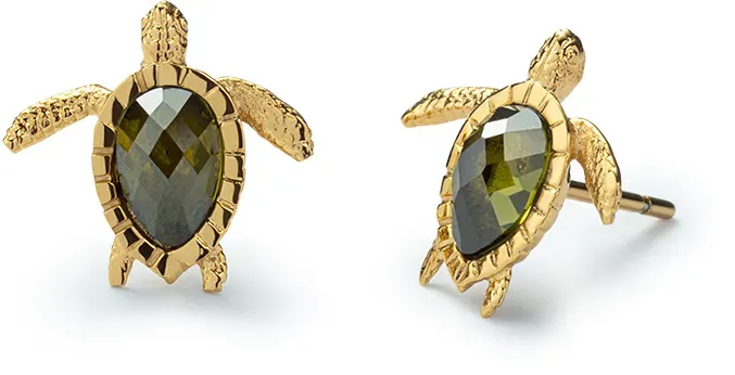 PAUL HEWITT - OHRSTECKER - TURTLE - gold