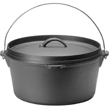 Garden Pleasure Dutch Oven 7,5 Liter Gusseisen schwarz