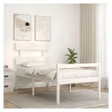vidaXL Seniorenbett 90 x 200 cm Weiß