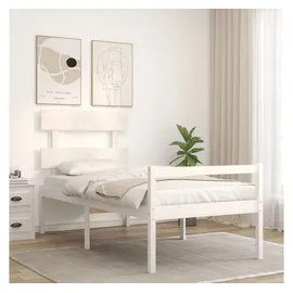 vidaXL Seniorenbett 90 x 200 cm Weiß