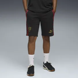 Puma Sporthose "RC Lens KING Sweat-Shorts Herren", Gr. XL, Normalgrößen, schwarz (schwarz matte gold beige), Obermaterial: 32% Polyester, 68% Baumwolle. Taschenfutter: 100% Baumwolle. Besatz: 100% Polyester, unifarben, regular fit, Hosen Sporthose