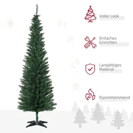 Homcom Weihnachtsbaum Tannenbaum mit Kunststoffständer 390 Spitzen Grün