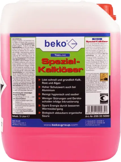 Spezial-Kalklöser - beko TecLine - 5ltr - gebrauchsfertig