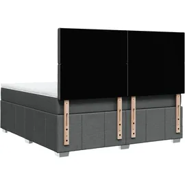vidaXL Boxspringbett 180 x 200 cm Dunkelgrau