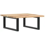 vidaXL Badezimmerspiegelschrank Waschbeckenregal Wandmontage Stahl und nholz (1-St) braun|schwarz 50 cm x 2 cm x 50 cm