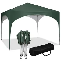 BukkitBow – Partyzelt mit runder Kante – faltbares Zelt – wasserdicht und wetterfest – Gartenpavillon – 300 x 300 cm – Grün