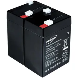 Powery Bleiakkus für Panasonic LC-R064R5P 2 Stück