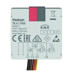 Theben 4969274 KNX-Tasterschnittstelle Binäreingang 4-fach, KNX Data Secure TA 4.1 KNX