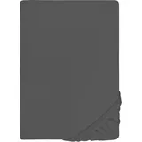 biberna 0077866 Jersey-Elastic 120 x 200 - 130 x 220 cm titanium
