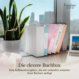 Creative Deco Buchbox 24 x 19 x 7,5 cm 1-tlg. Weiß