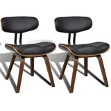 vidaXL Esszimmerstuhl Kunstleder braun 2er Set