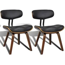 vidaXL Esszimmerstuhl Kunstleder braun 2er Set