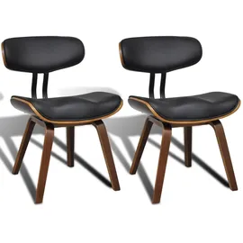 vidaXL Esszimmerstuhl Kunstleder braun 2er Set