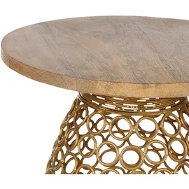Beliani Beistelltisch Mango Holz rund 30 cm Waihi