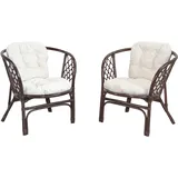 moebel-direkt-online möbel direkt online 2er-Set Rattansessel mit Kissen Sonja