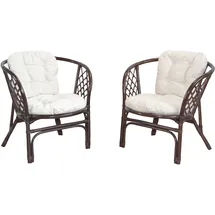 moebel-direkt-online möbel direkt online 2er-Set Rattansessel mit Kissen Sonja