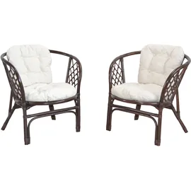 moebel-direkt-online möbel direkt online 2er-Set Rattansessel mit Kissen Sonja