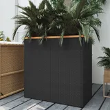 vidaXL Pflanzkübel Schwarz 80x40x80 cm Poly Rattan