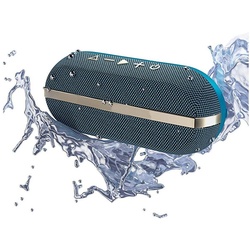 autolock Bluetooth Lautsprecher Musikbox Tragbarer Bluetooth Box mit 360° Lautsprecher (Stereo Sound,IPX7 Wasserdicht Bluetooth-Lautsprecher) blau