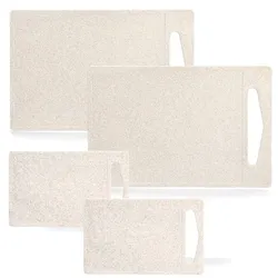 Schneidebrett ZELLER PRESENT, beige, Polypropylen, Schneidebretter, dünn, leicht und platzsparend, Kunststoff/Weizenstroh
