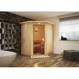 Karibu Sauna Larin ohne Ofen ohne Dachkranz