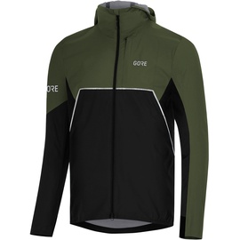 Gore Wear Herren Thermo Fahrrad-Jacke, Black/Utility Green, L