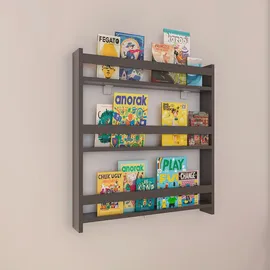 VCM Kinderregal Kidos 70 x 80 x 10 cm Holz schwarz