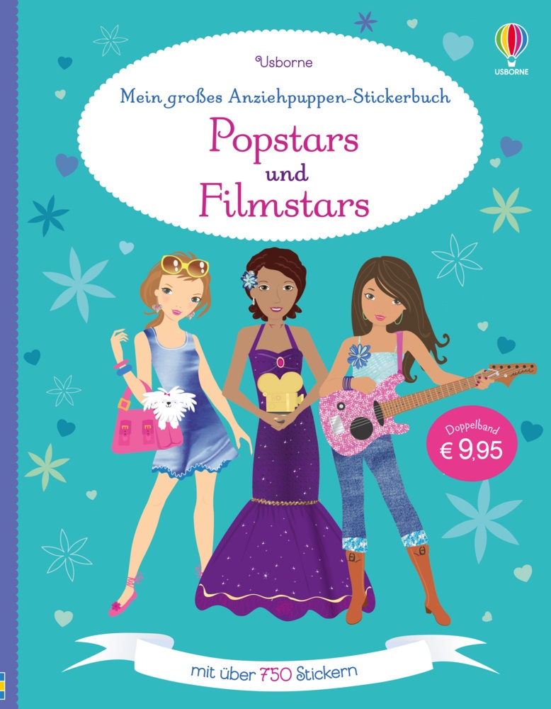 Mein Großes Anziehpuppen-Stickerbuch: Popstars Und Filmstars - Fiona Watt  Lucy Bowman  Kartoniert (TB)
