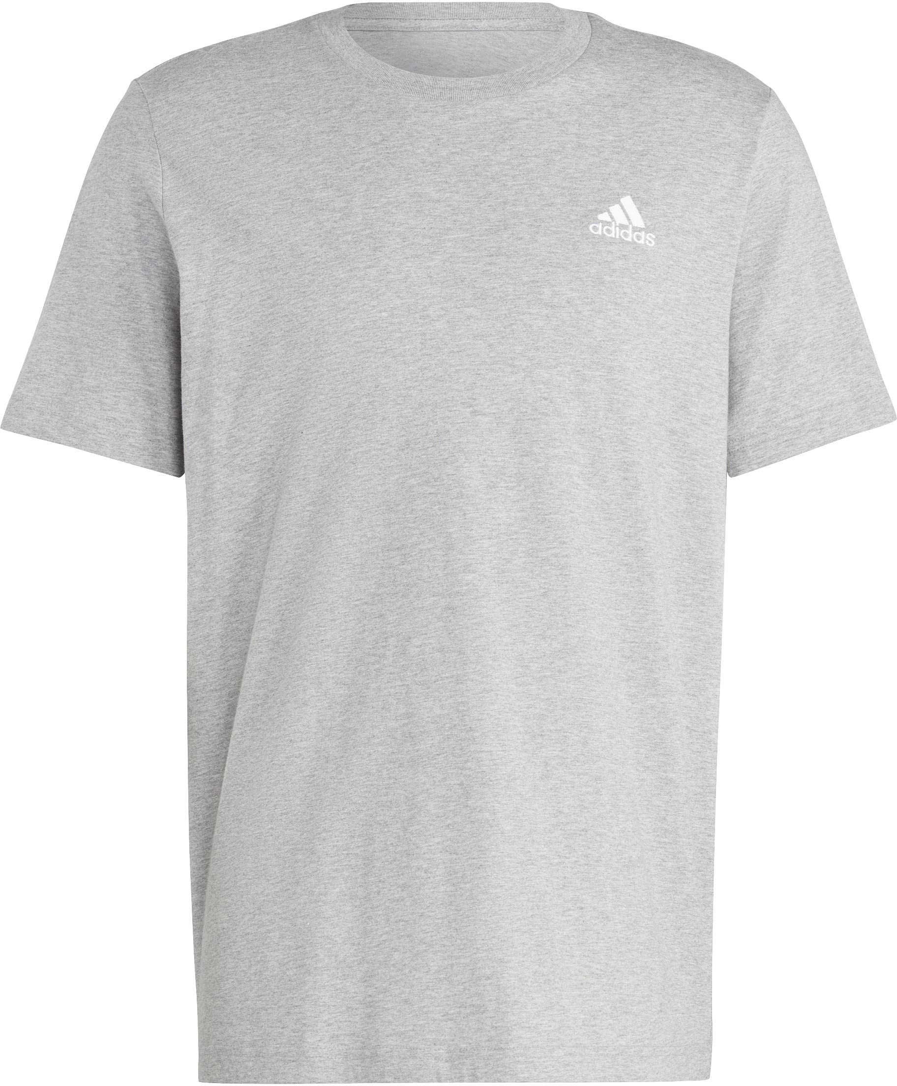 Adidas, Essentials Single Jersey Embroidered Small Logo, T-Shirt, Mittelgraues Heather, S, Mann