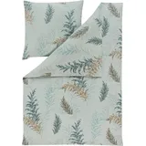 Estella Feinflanell Bettwäsche Bormio aquamarin 1 Bettbezug 155 x 220 cm + 1 Kissenbezug 80 x 80 cm