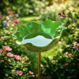 Bienentränke Blumen für den Garten, Handgefertigt Blumenform Insektentränke für Bienens und Schmetterlinge, Metall Gartenstecker Vogeltränke Blumen Gartenfiguren & Gartenstatuen Gartendeko