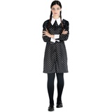 Ciao - Wednesday Addams Original Wednesday Girl's Disguise Kostümkleid für Mädchen, 12 Jahre, Schwarz/Weiß