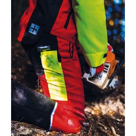 KOX Schnittschutzhose Mistral 3.0 Rot/Gelb - 56